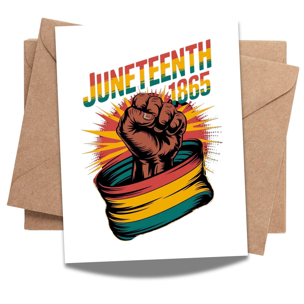 Juneteenth 1865 Greeting Card for Men & Women – Celebrate Black Freedom & Pride – Emancipation Day Card – African American History – Made in USA
