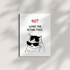 Funny 40th Birthday Card What the Actual Fk Hilarious Milestone Greeting for Men Women Friends Coworkers Handmade in USA