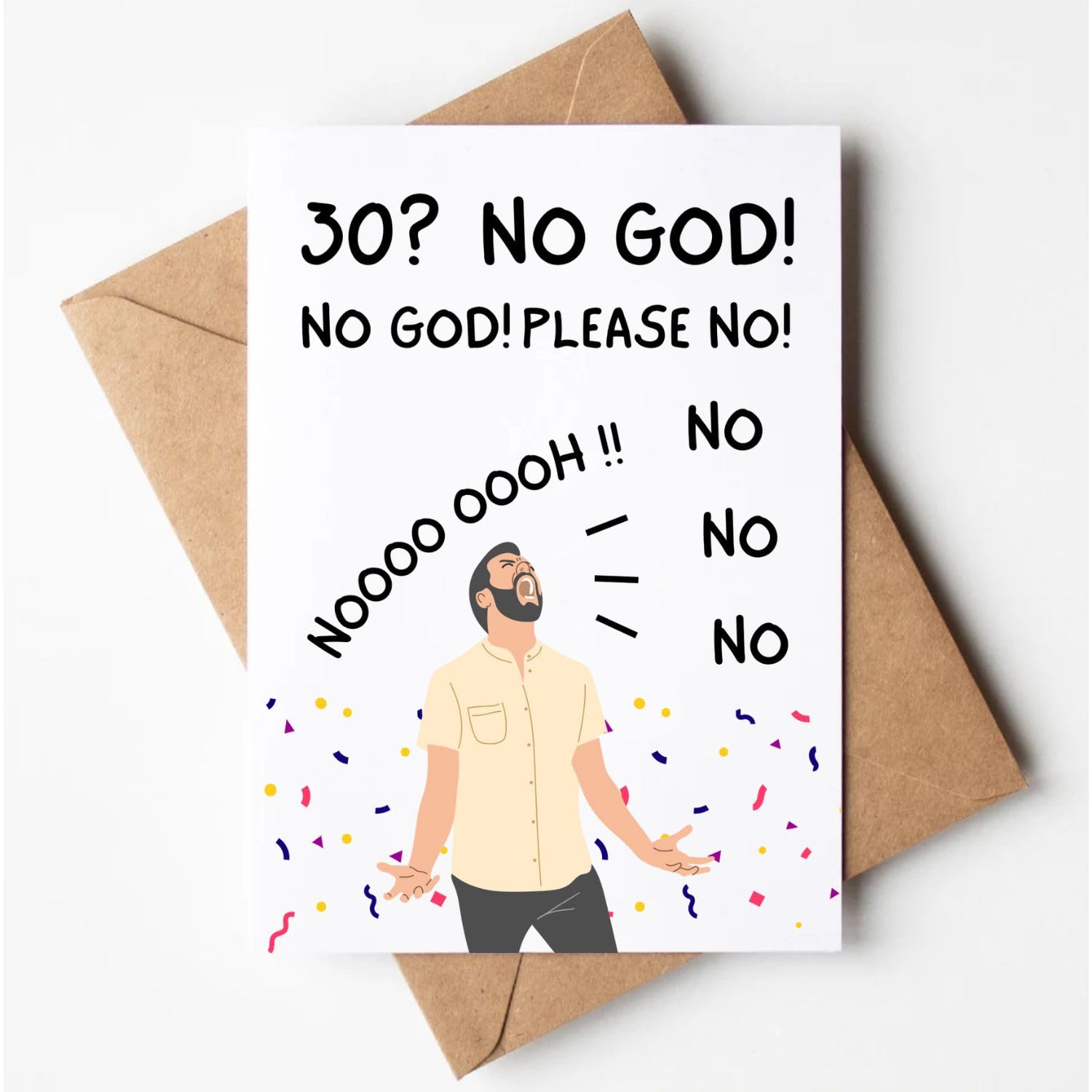 Funny Birthday Cards for Men and Women – Handmade in the USA – Happy 30th Birthday Gifts for Friends – Includes 1 Card & 1 Envelope – Fun Greeting Card for Him or Her