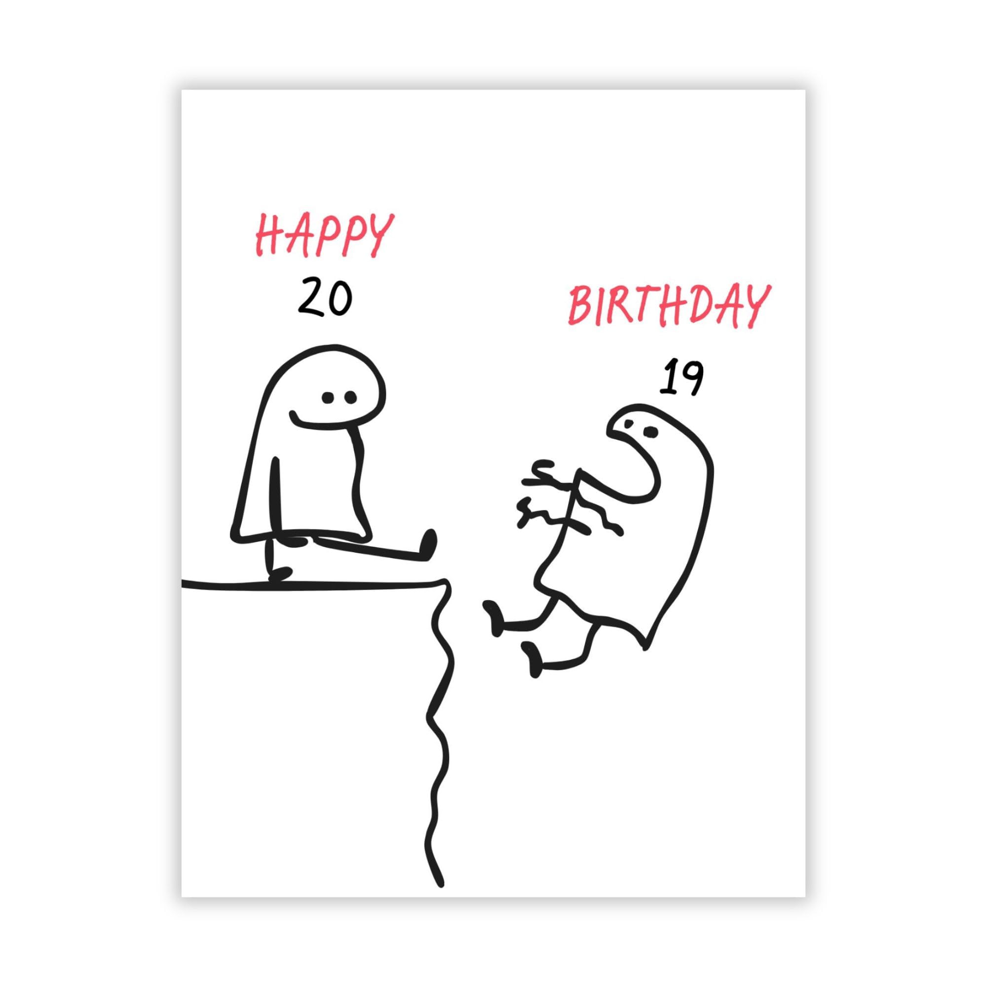 Funny 20th Birthday Card for Friends, Family, Siblings & Kids – Hilarious 20th Birthday Greeting – Perfect for 20th Birthday Celebration – Made in USA