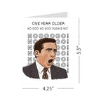 Funny Birthday Card One Year Older Hilarious Greeting for Men Women Kids Friends Coworkers Handmade in USA