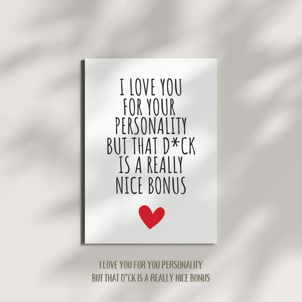 Funny Dirty Birthday Card for Husband, Boyfriend, Fiancé – Humorous Anniversary & Valentine’s Card for Him – Perfect for Men with a Sense of Humor