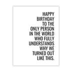 Funny Happy Birthday Card for Sister, Mom, Brother, Men, Women & Best Friend – Cool Birthday Greeting for Family & Friends – Handmade in USA