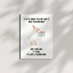 Hilarious Birthday Card A Little Birdie Told Me It Was Your Birthday Funny Greeting for Men Women Friends Kids Coworkers Handmade in USA