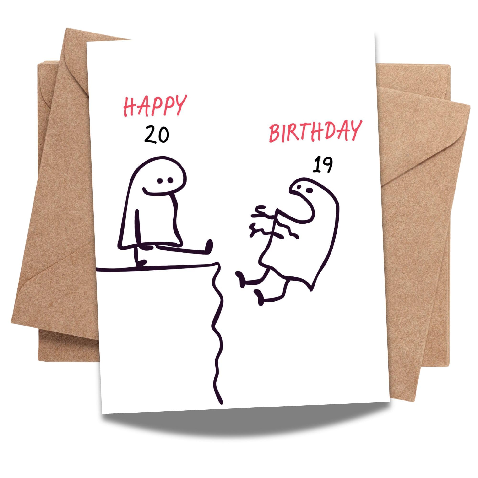 Funny 20th Birthday Card for Friends, Family, Siblings & Kids – Hilarious 20th Birthday Greeting – Perfect for 20th Birthday Celebration – Made in USA