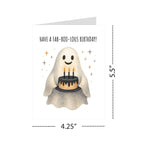 Funny Birthday Card Have a Fab-Boo-Lous Birthday Cute Ghost Spooky Greeting for Men, Women, Kids, Friends, Coworkers Handmade in USA
