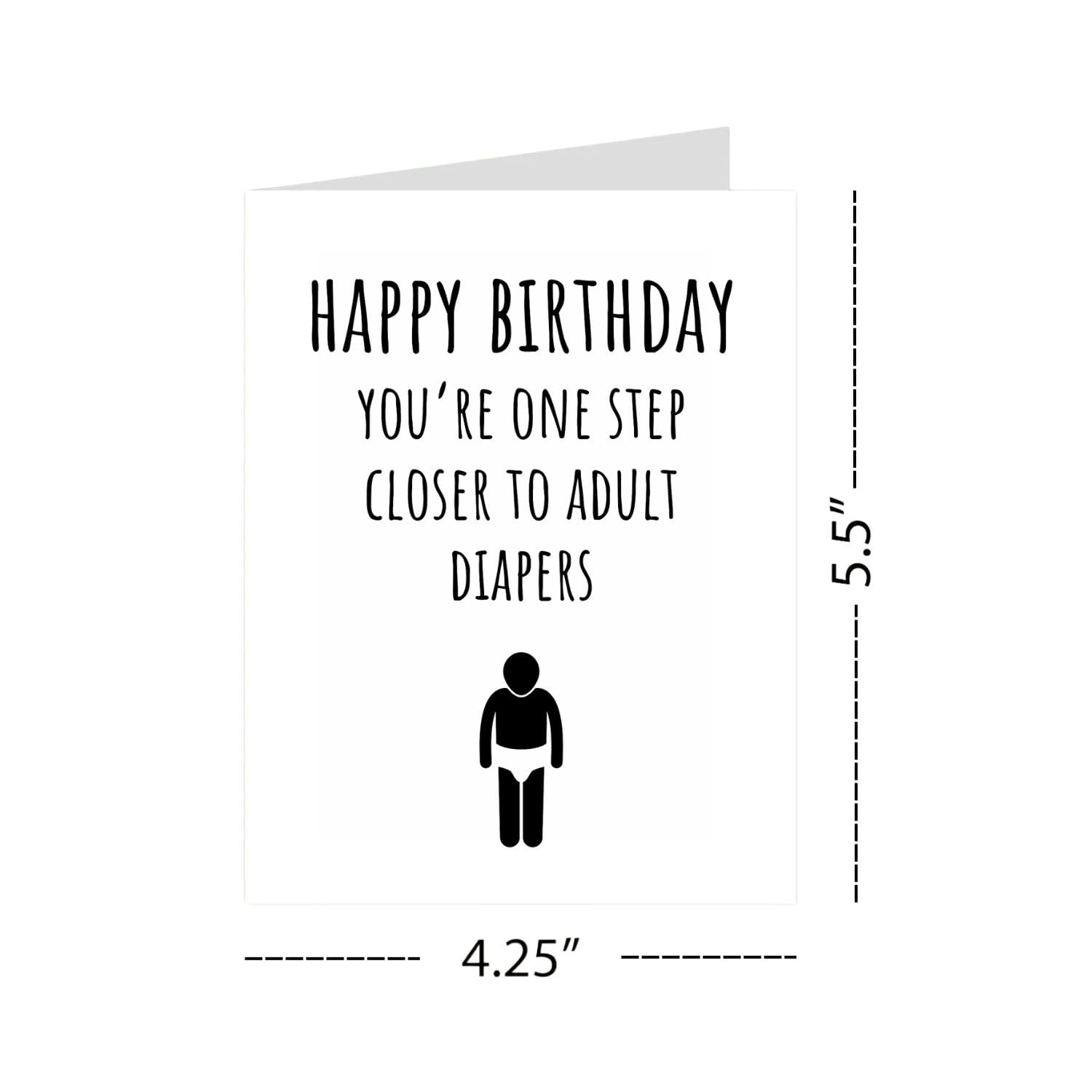 Funny Birthday Card for Friend, Coworker, or Family – Hilarious Gag Gift – Sarcastic and Witty Birthday Greeting for Him or Her – Fun and Unique Party Surprise