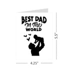 Best Dad in the World Greeting Card – Birthday or Father’s Day Card for Dad, Father, Grandfather – Heartfelt Gift for Dads from Kids – Made in USA