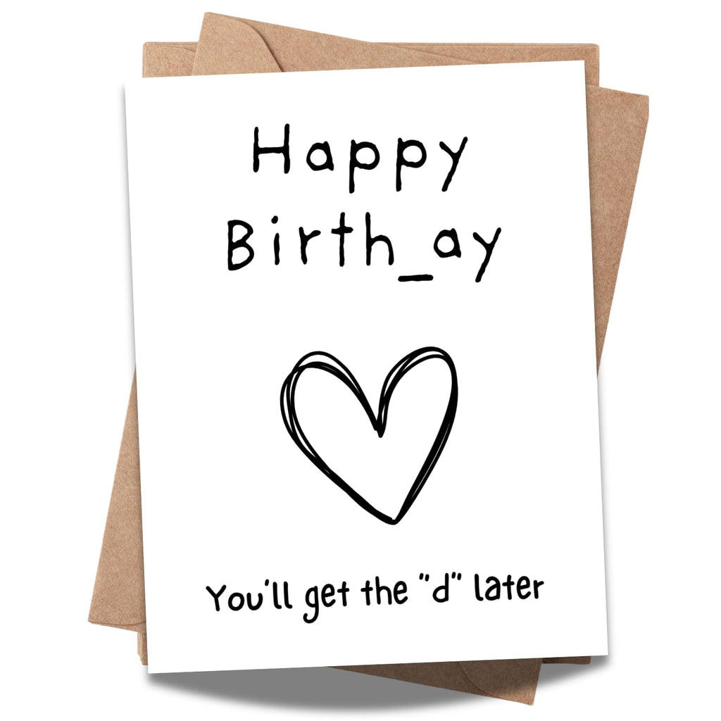 Funny Birthday Card for Her – “Dirty” Humor Card for Wife or Girlfriend, Humorous Greeting, Perfect Birthday Gift for Her