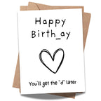 Funny Birthday Card for Her – “Dirty” Humor Card for Wife or Girlfriend, Humorous Greeting, Perfect Birthday Gift for Her