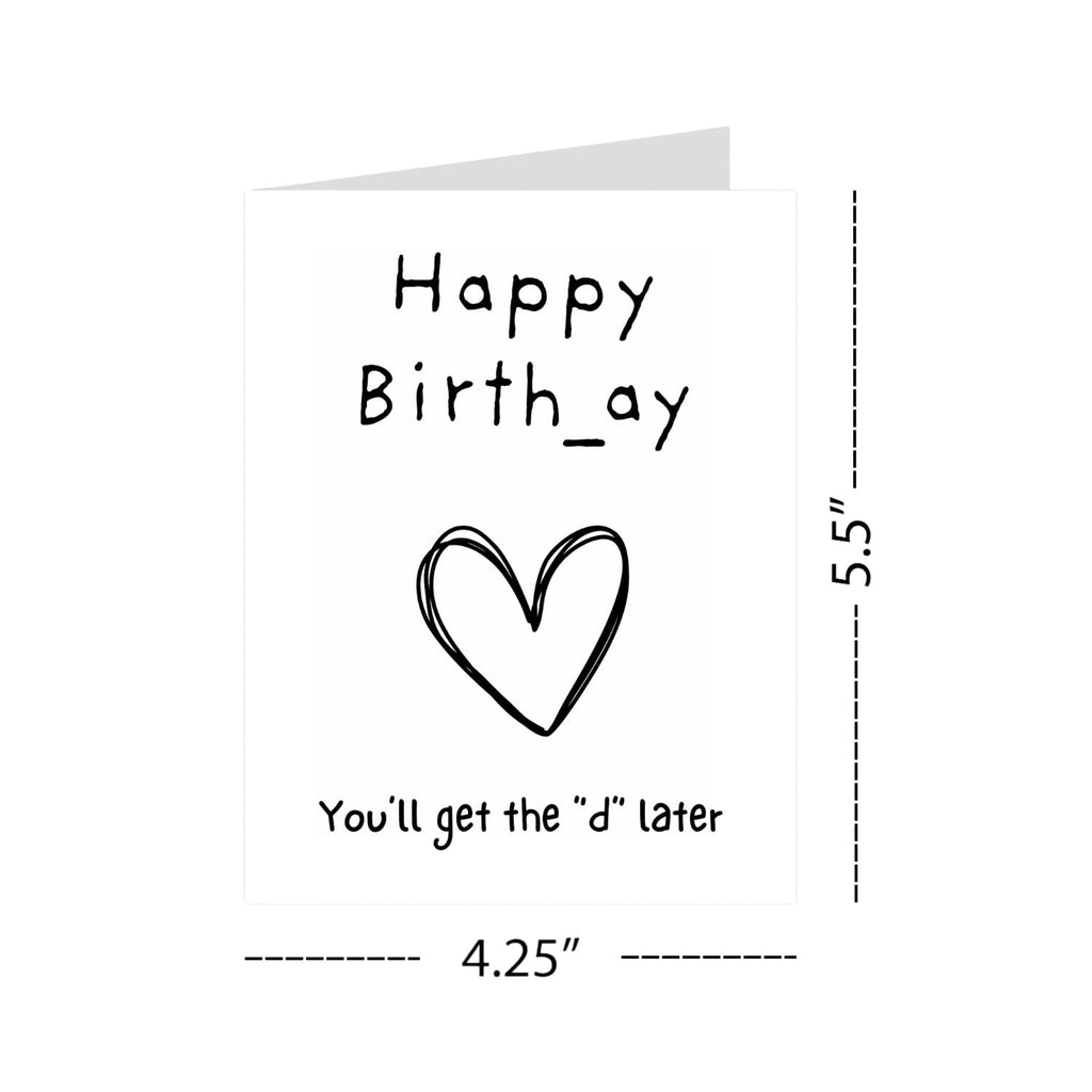 Funny Birthday Card for Her – “Dirty” Humor Card for Wife or Girlfriend, Humorous Greeting, Perfect Birthday Gift for Her