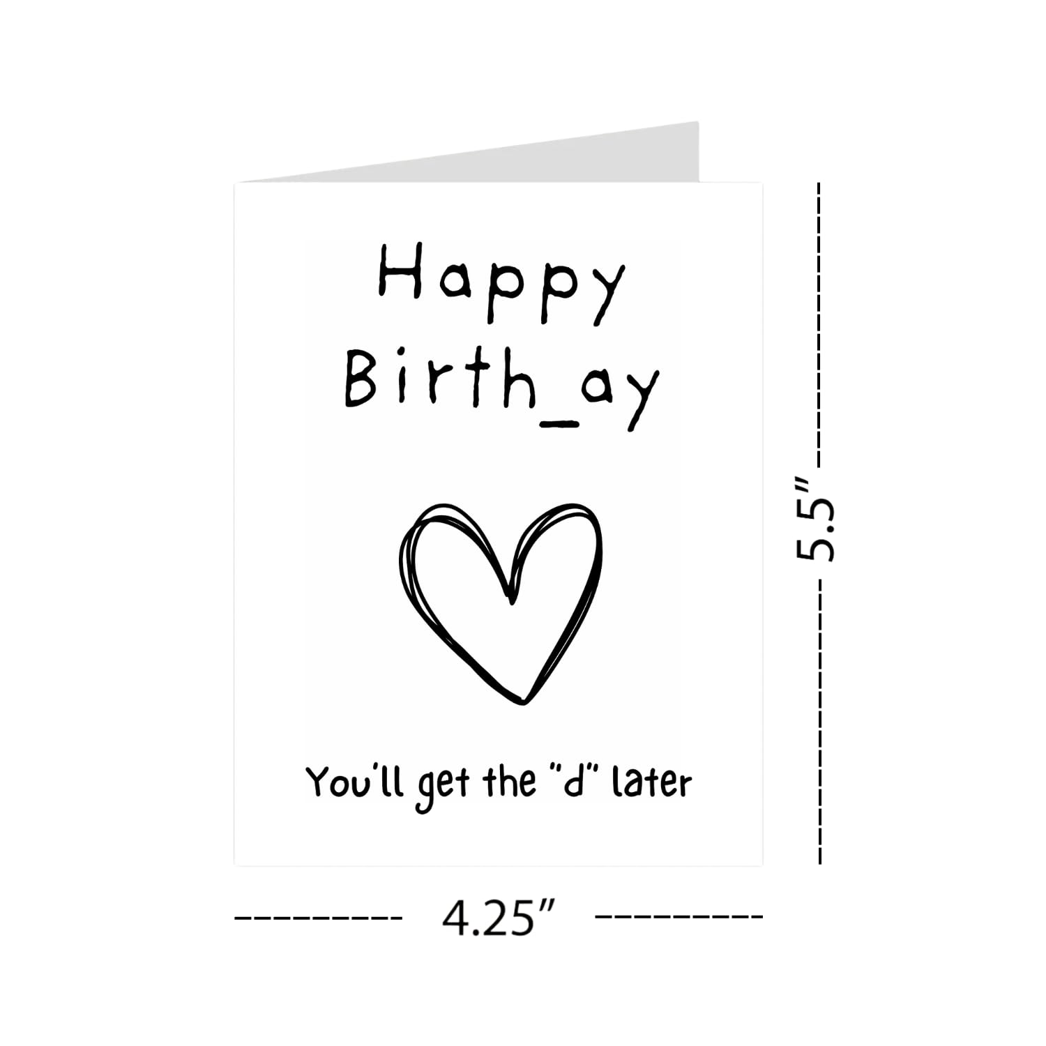 Funny Birthday Card for Her – “Dirty” Humor Card for Wife or Girlfriend, Humorous Greeting, Perfect Birthday Gift for Her