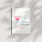 Espresso Martini Birthday Card Funny Coffee & Cocktail Greeting Card for Women Best Friend Sister Daughter Wife Girlfriend Handmade A Tini Bit Older Gift