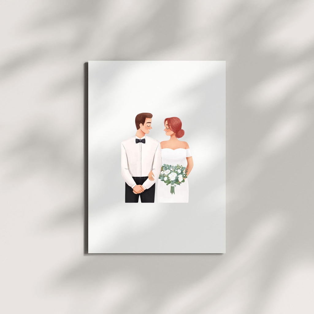 Anniversary or Wedding Congratulations Card – Happily Ever After Greeting for Couple, Wife, Husband, Friends – Romantic & Elegant – Handmade in USA