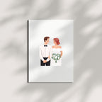 Anniversary or Wedding Congratulations Card – Happily Ever After Greeting for Couple, Wife, Husband, Friends – Romantic & Elegant – Handmade in USA