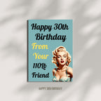 Funny Birthday Cards for Men and Women – Handmade in the USA – Happy 30th Birthday Gifts for Friends – Includes 1 Card & 1 Envelope – Fun Greeting Card for Him or Her