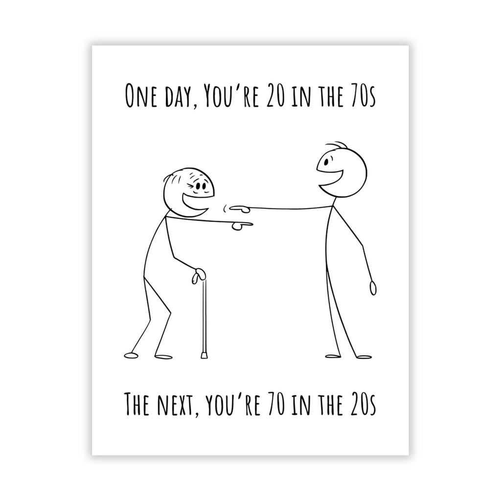 Funny 70th Birthday Card for Dad, Mom, Women & Men – Cool Birthday Gift – Hilarious Milestone Greeting for Friends, Family & Coworkers – Handmade in USA