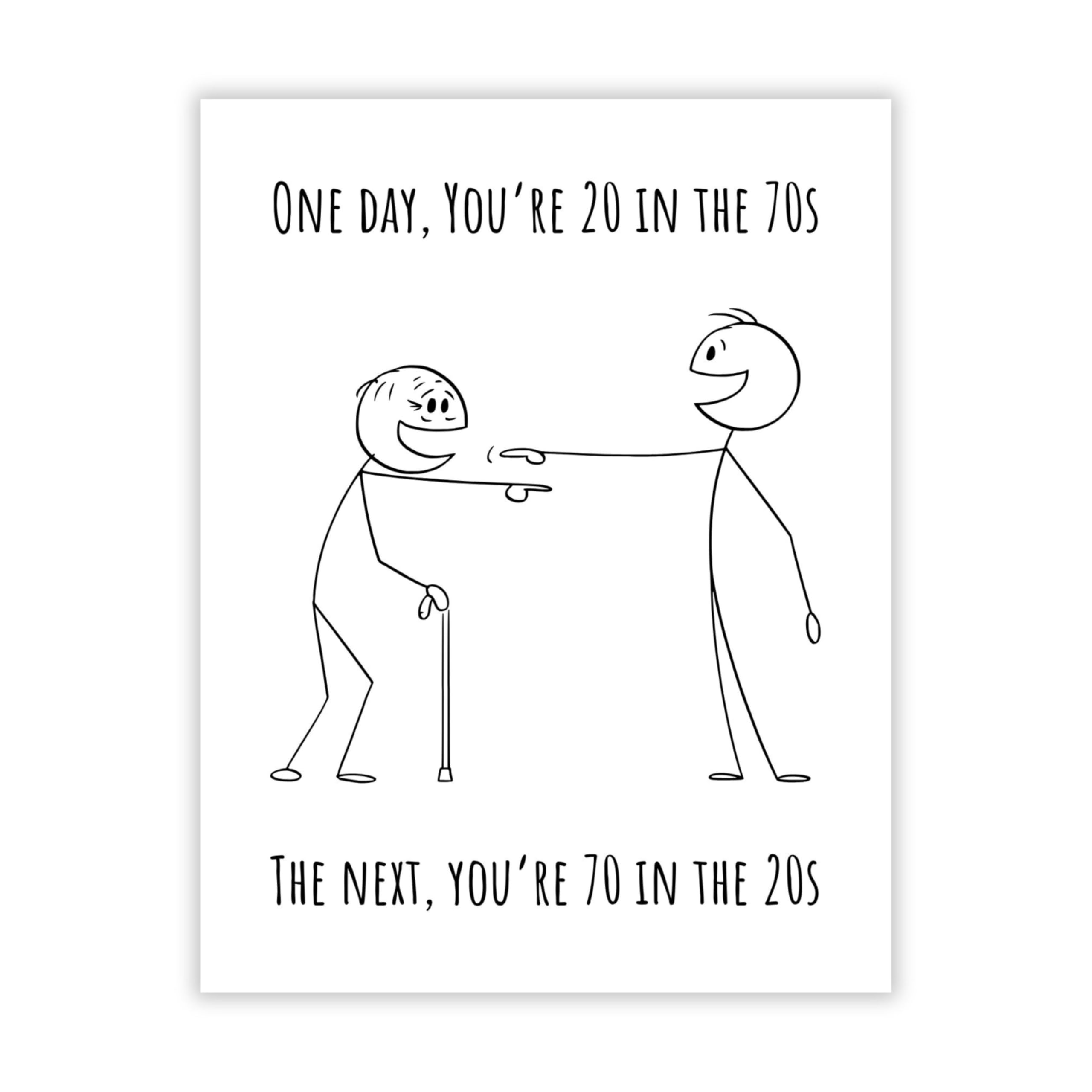 Funny 70th Birthday Card for Dad, Mom, Women & Men – Cool Birthday Gift – Hilarious Milestone Greeting for Friends, Family & Coworkers – Handmade in USA