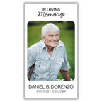 Custom Funeral Memorial Cards – Double-Sided with Photo, Prayer & Poem, Personalized Tribute Keepsakes, Remembrance, Sympathy, Comfort, Funeral Favors