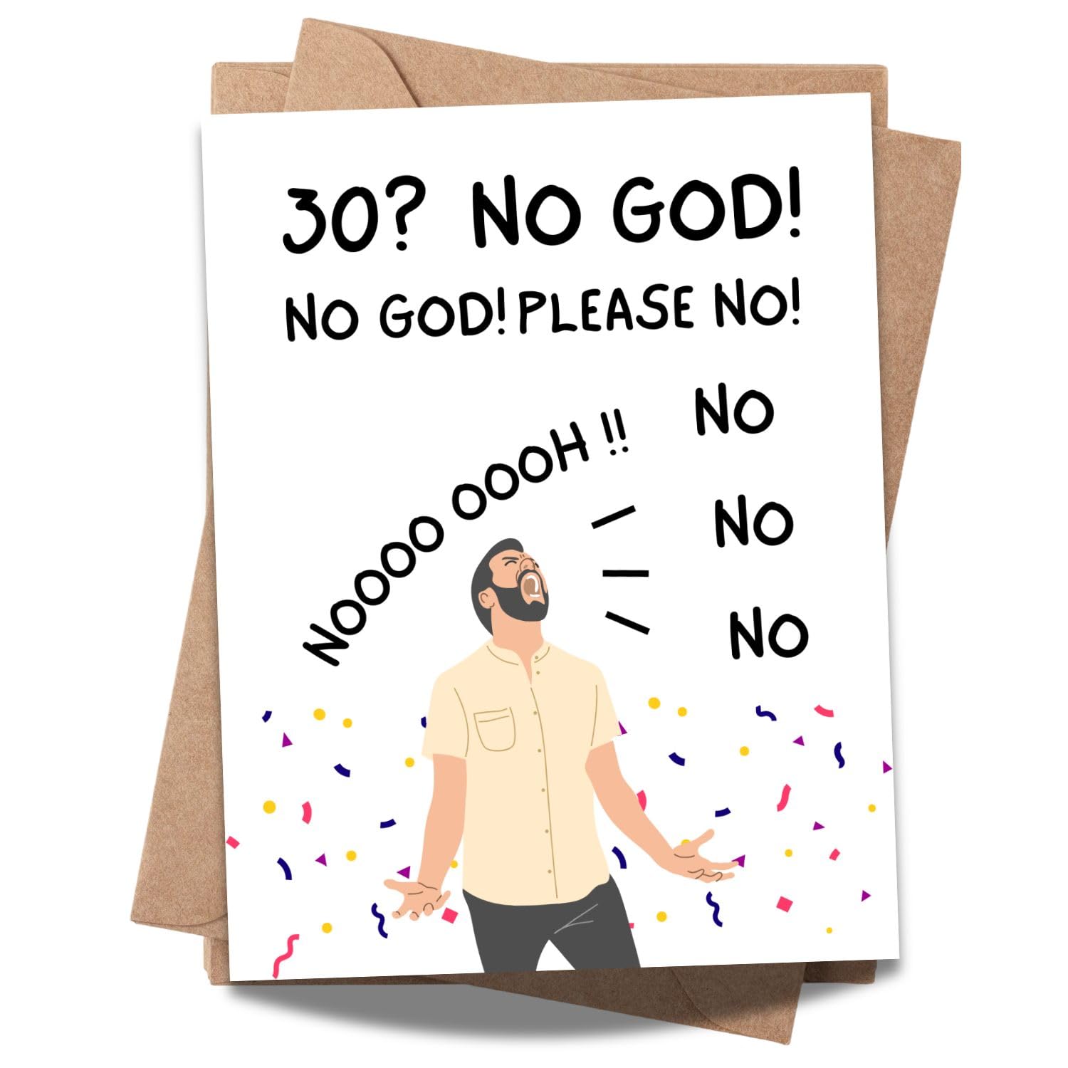 Funny Birthday Cards for Men and Women – Handmade in the USA – Happy 30th Birthday Gifts for Friends – Includes 1 Card & 1 Envelope – Fun Greeting Card for Him or Her