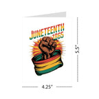 Juneteenth 1865 Greeting Card for Men & Women – Celebrate Black Freedom & Pride – Emancipation Day Card – African American History – Made in USA