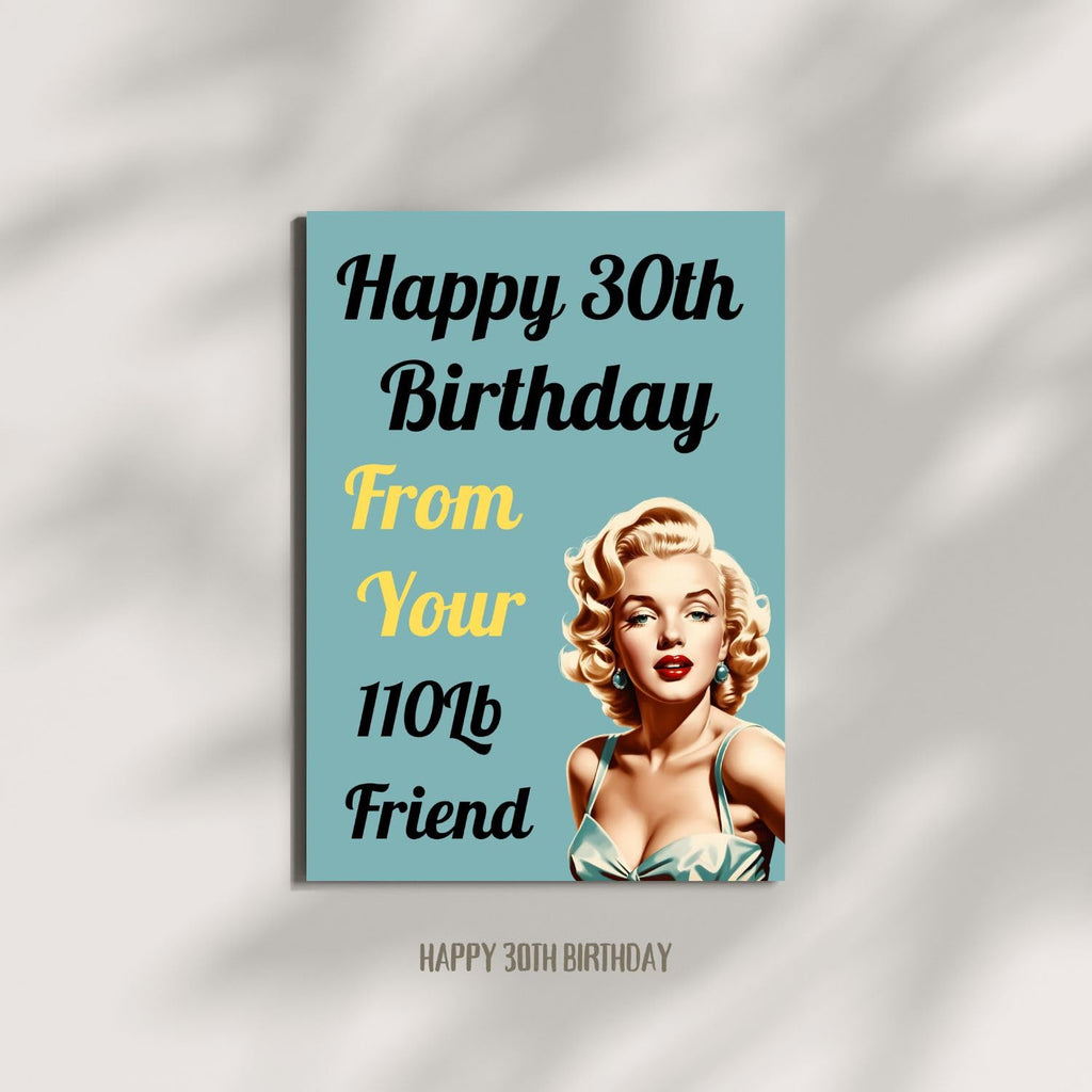 Funny Birthday Cards for Men and Women – Handmade in the USA – Happy 30th Birthday Gifts for Friends – Includes 1 Card & 1 Envelope – Fun Greeting Card for Him or Her