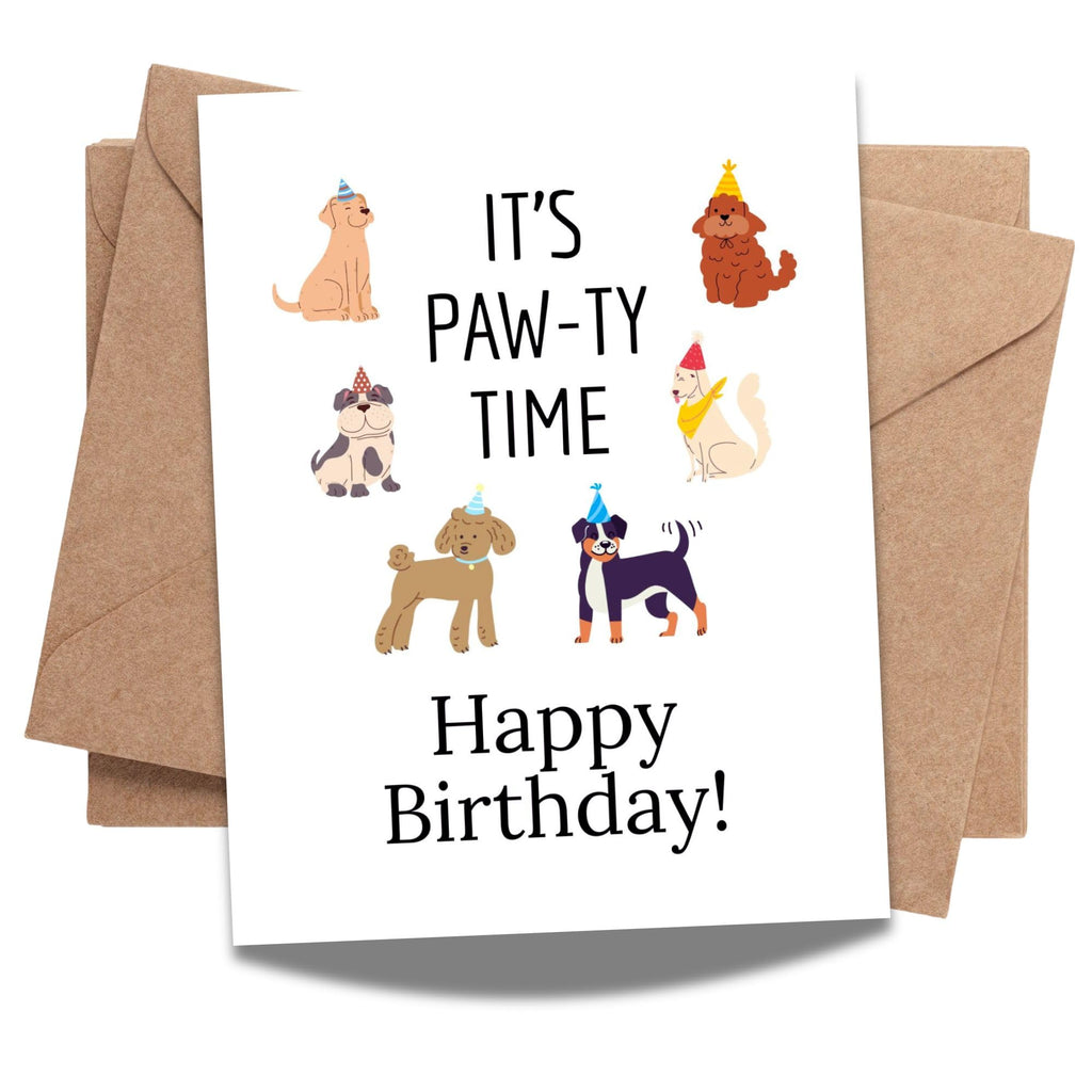 Dog Birthday Card Funny Pun Greeting for Dog Lovers Cute Animal Birthday Card for Men Women Kids Friends Coworkers Handmade in USA