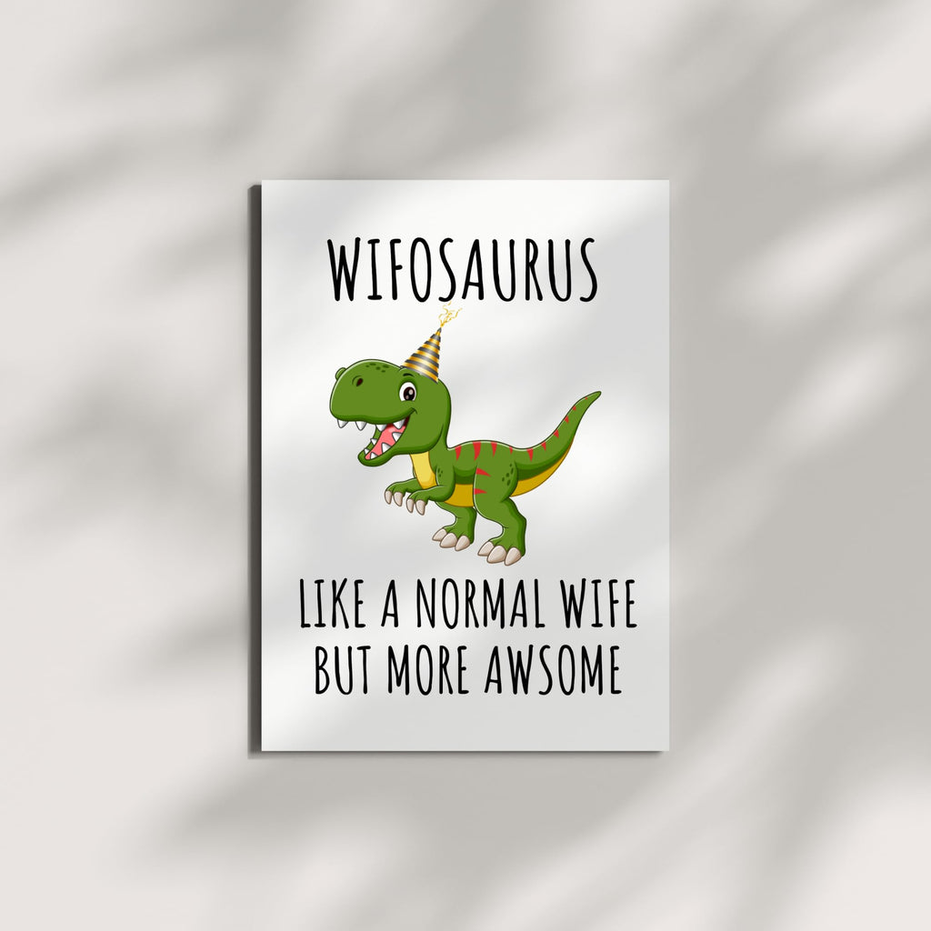 Funny Birthday Card for Wife – Like a Normal Wife but More Awesome – Humorous Greeting Card for Her, Handmade in USA