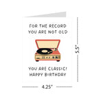 Funny Birthday Card for Him or Her – “You Are Not Old, You Are Classic” – Humorous Retro-Inspired Greeting – Perfect for Friends, Family, Coworkers