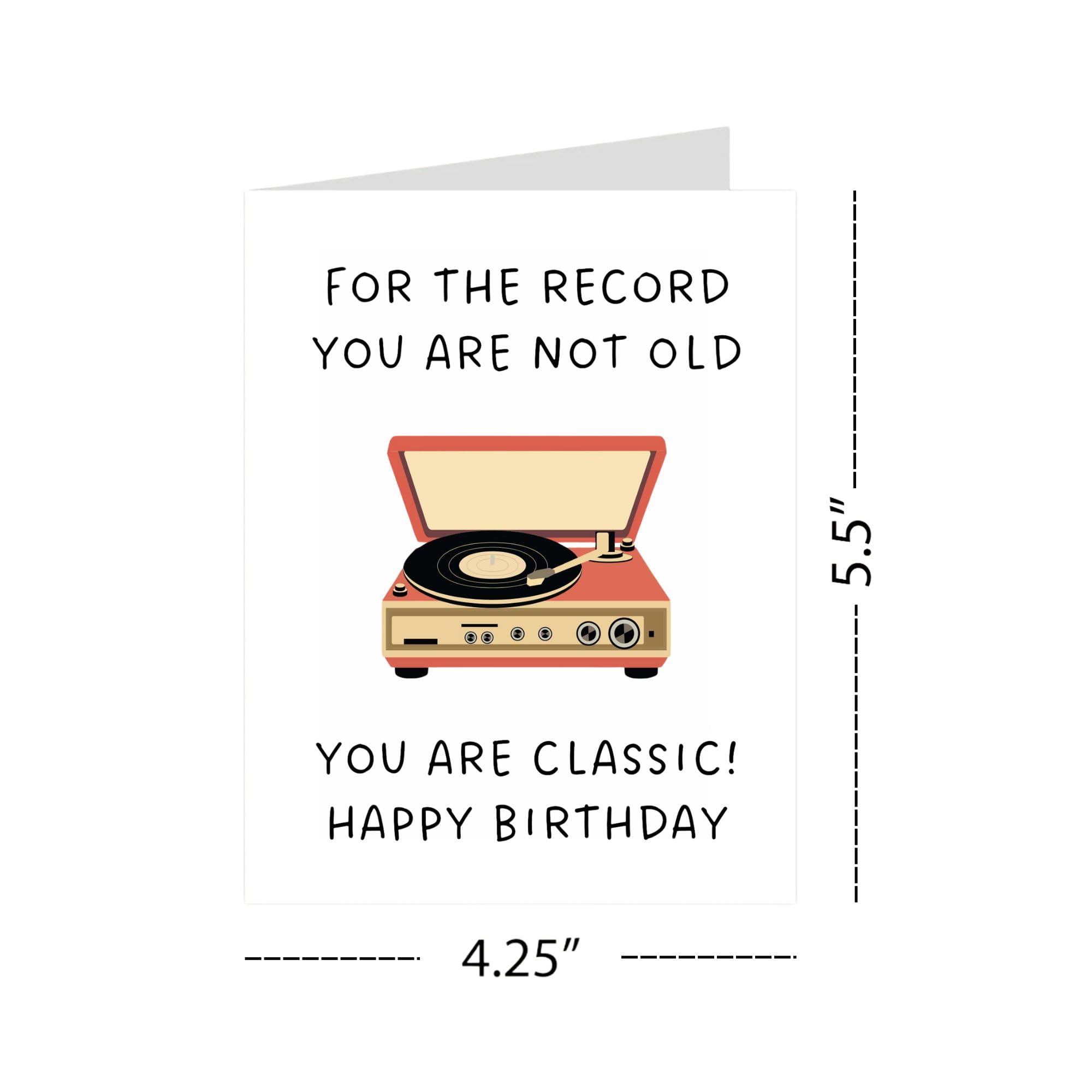 Funny Birthday Card for Him or Her – “You Are Not Old, You Are Classic” – Humorous Retro-Inspired Greeting – Perfect for Friends, Family, Coworkers