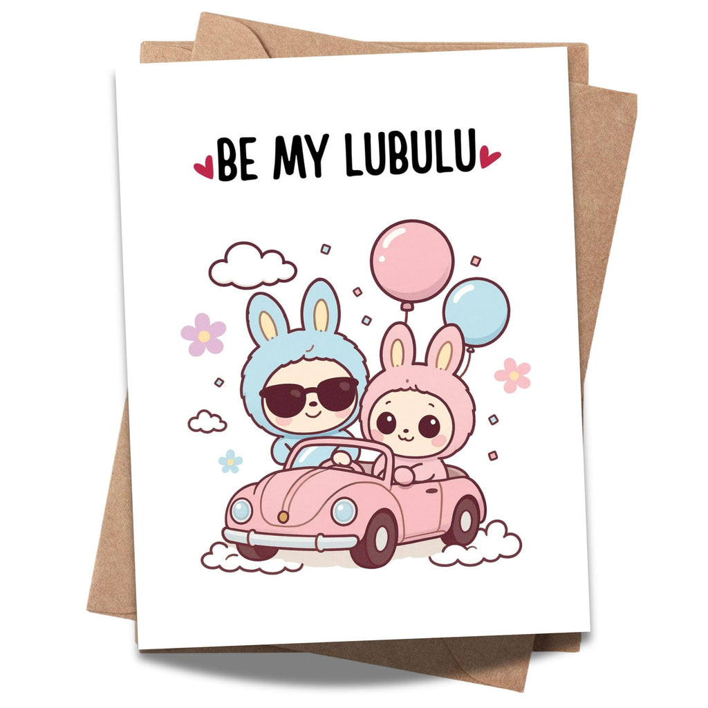 Cute Valentine Card Compatible with Labubu Valentine Theme Handmade Romantic Greeting Card for Husband Wife Boyfriend Girlfriend Couple Gift