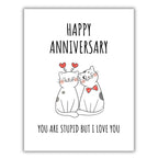 Funny Anniversary Card for Him or Her – Cute & Humorous Love Greeting Card – Perfect for Husband, Wife, Boyfriend, or Girlfriend