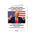 Funny Trump Birthday Card for Men, Women & Kids – Hilarious Greeting for Friends, Family & Colleagues – Lighthearted Humor – Handmade in USA