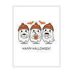 Funny Halloween Greeting Card Cute Spooky Ghost & Pumpkin Design for Kids, Friends, Coworkers, Men, Women – Handmade in USA