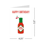Happy Birthday Hot Stuff Card for Wife, Girlfriend, Her Funny Romantic Greeting Card Handmade in USA with Envelope