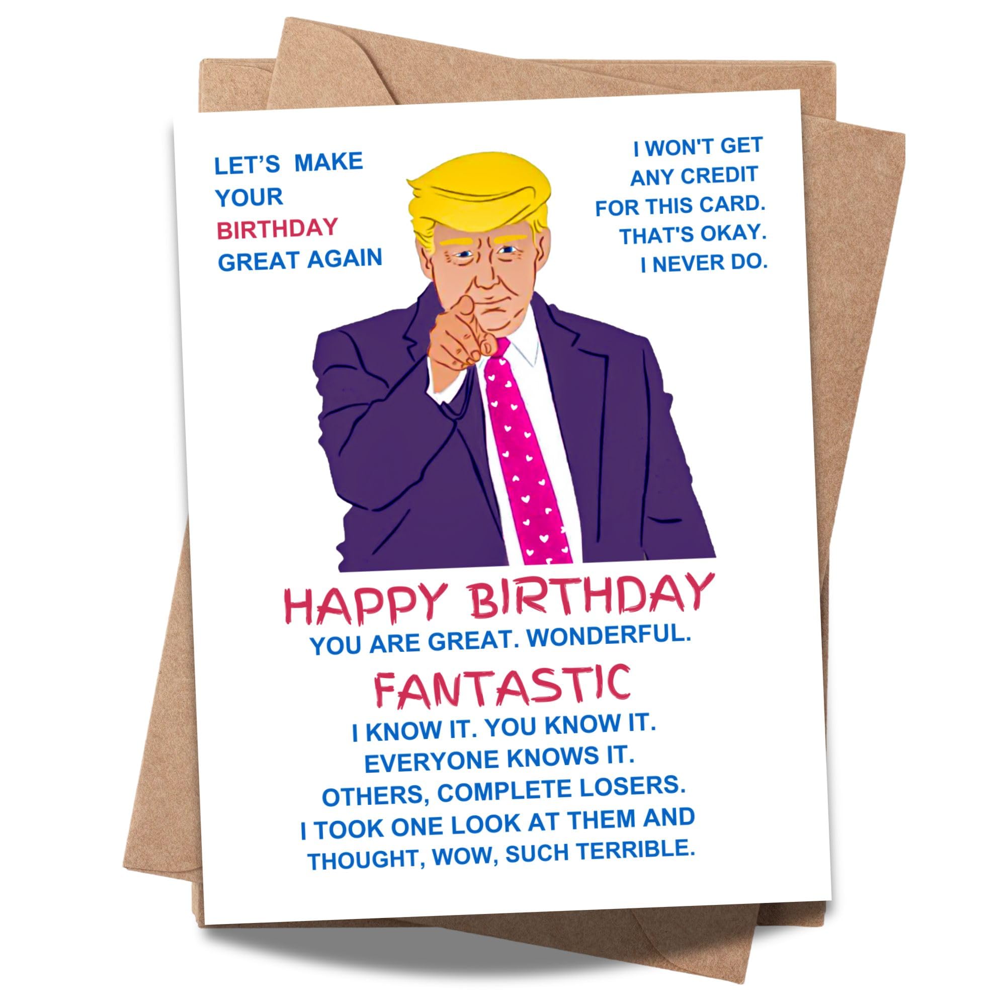 Best Birthday Ever Trump Card – Funny Rude Birthday Card for Friends & Her – Hilarious Donald Trump Bday Gift – Perfect for Laughs & Celebrations!
