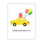 Delivering Birthday Wishes to You Card Funny Greeting Card for Men, Women, Kids, Friends, Coworkers – Handmade in USA