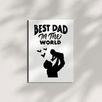 Best Dad in the World Greeting Card – Birthday or Father’s Day Card for Dad, Father, Grandfather – Heartfelt Gift for Dads from Kids – Made in USA