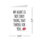 Funny Romantic Card for Boyfriend, Girlfriend, Husband or Wife – Sexy Valentine’s or Anniversary Card for Him or Her – Handmade in USA