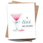 Espresso Martini Birthday Card Funny Coffee & Cocktail Greeting Card for Women Best Friend Sister Daughter Wife Girlfriend Handmade A Tini Bit Older Gift