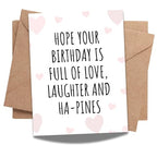 Romantic Ha-pines Greeting Card – Funny Anniversary or Valentine Card for Husband, Wife, Boyfriend, Girlfriend – Cute Love Card – Made in USA