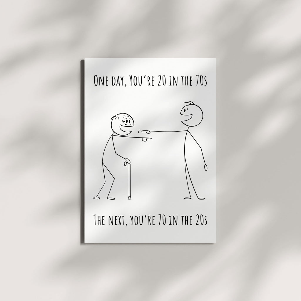 Funny 70th Birthday Card for Dad, Mom, Women & Men – Cool Birthday Gift – Hilarious Milestone Greeting for Friends, Family & Coworkers – Handmade in USA