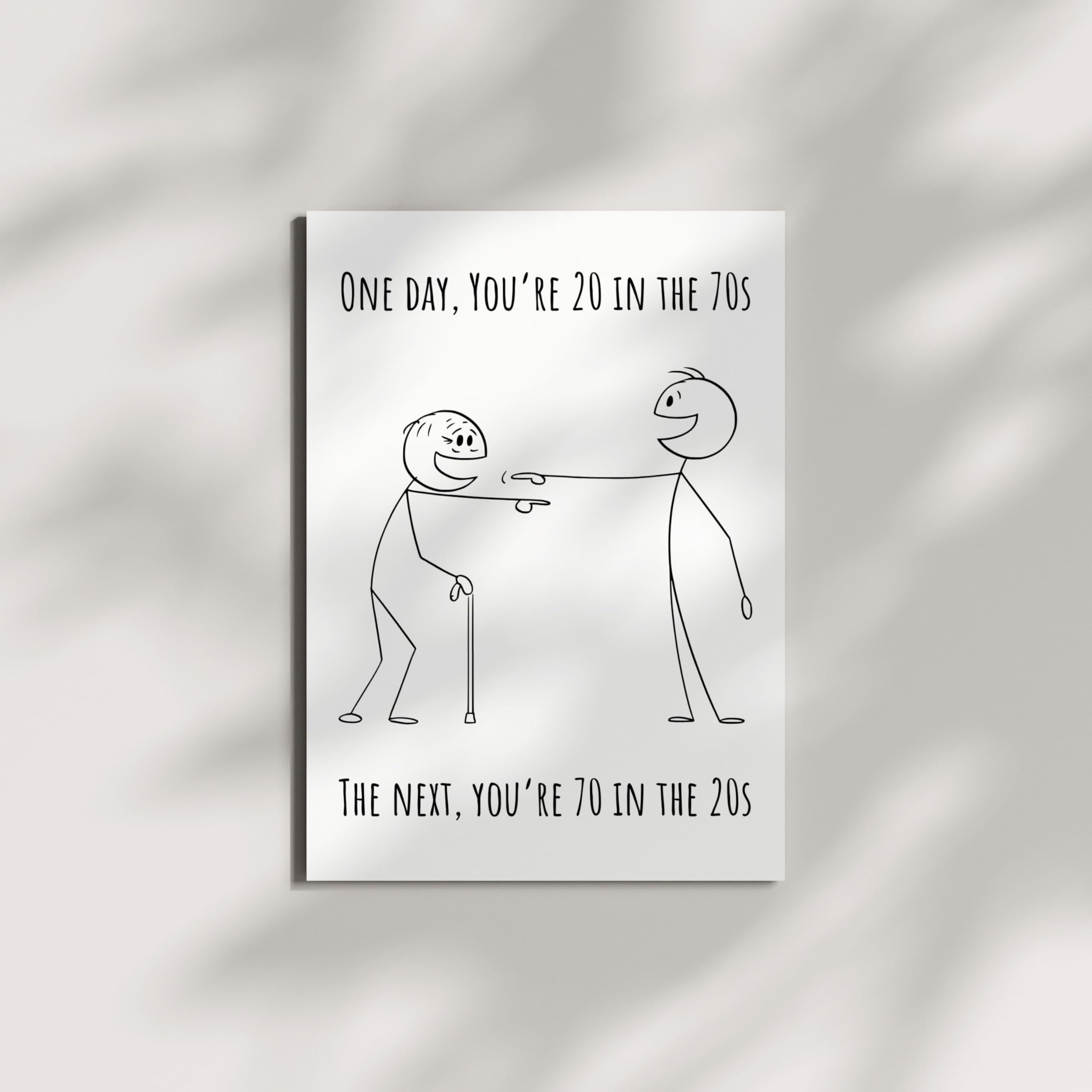 Funny 70th Birthday Card for Dad, Mom, Women & Men – Cool Birthday Gift – Hilarious Milestone Greeting for Friends, Family & Coworkers – Handmade in USA