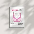 Funny Best Friend Card for Her “Besties are Like Good Bras” – Cute & Supportive Gift for BFF, Soul Sister, Gal Pal – Friendship Day Card Made in USA