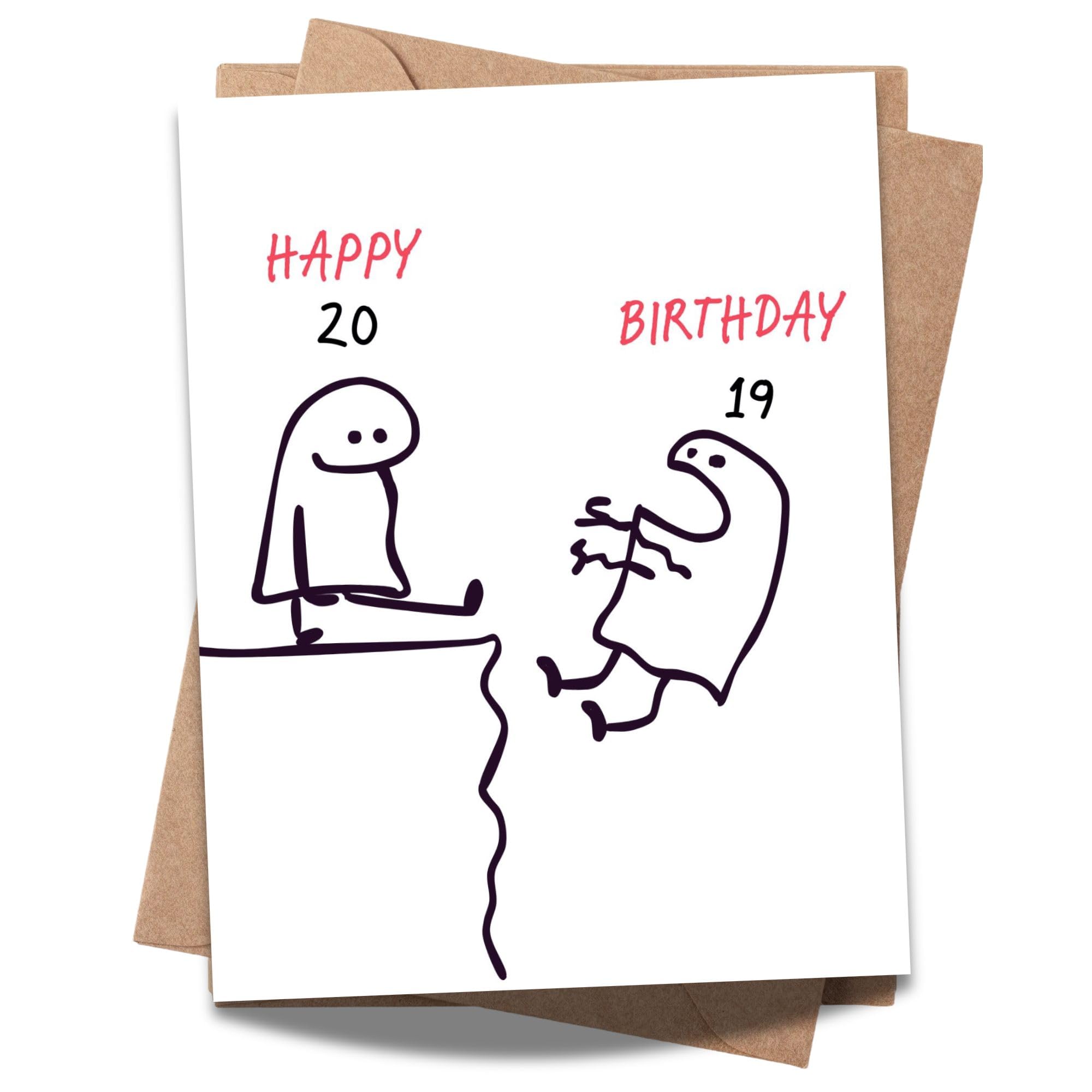 Funny 20th Birthday Card for Friends, Family, Siblings & Kids – Hilarious 20th Birthday Greeting – Perfect for 20th Birthday Celebration – Made in USA