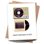 Record Birthday 90s Card Retro Music-Inspired Greeting for Men, Women, Friends, Coworkers Handmade in USA