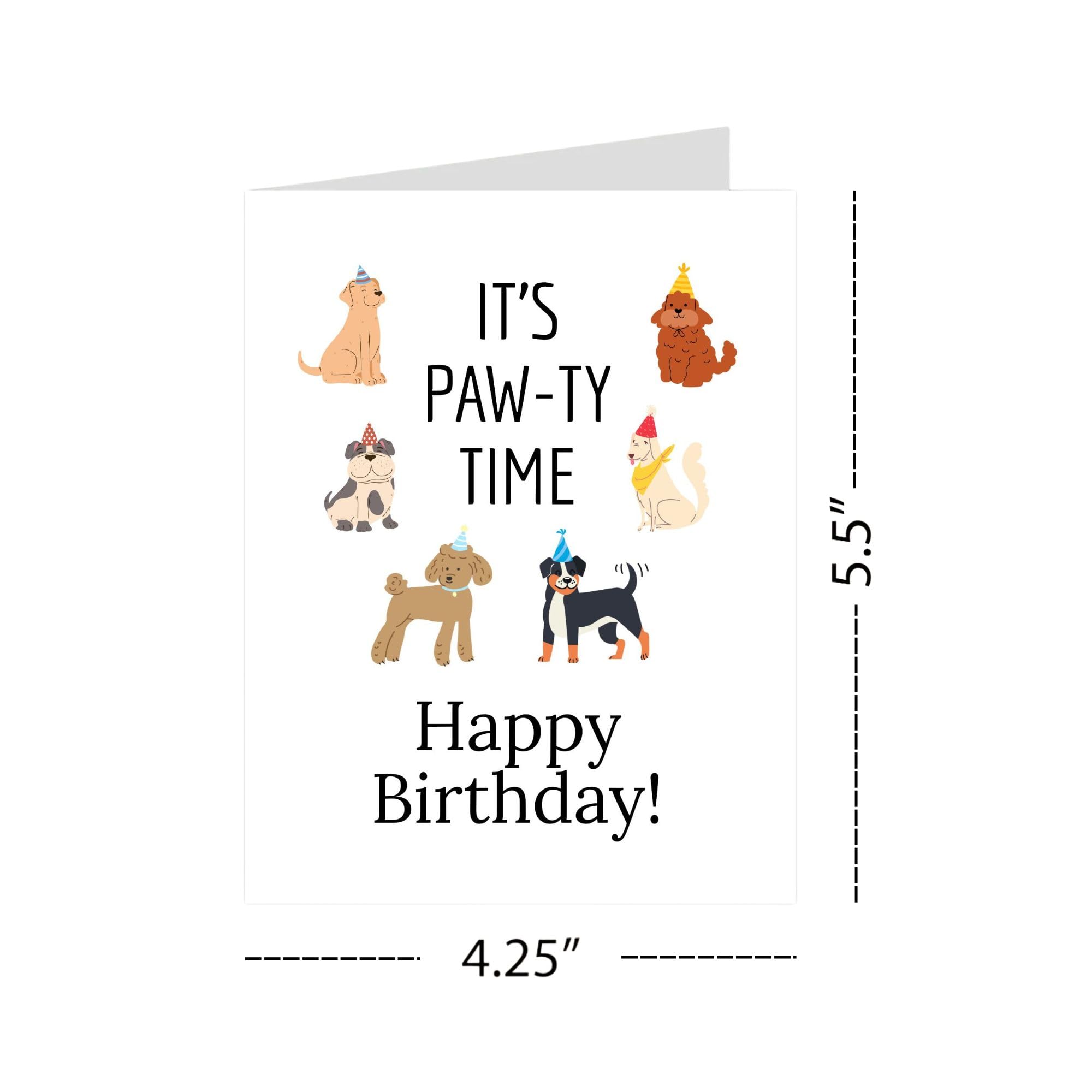 Dog Birthday Card Funny Pun Greeting for Dog Lovers Cute Animal Birthday Card for Men Women Kids Friends Coworkers Handmade in USA