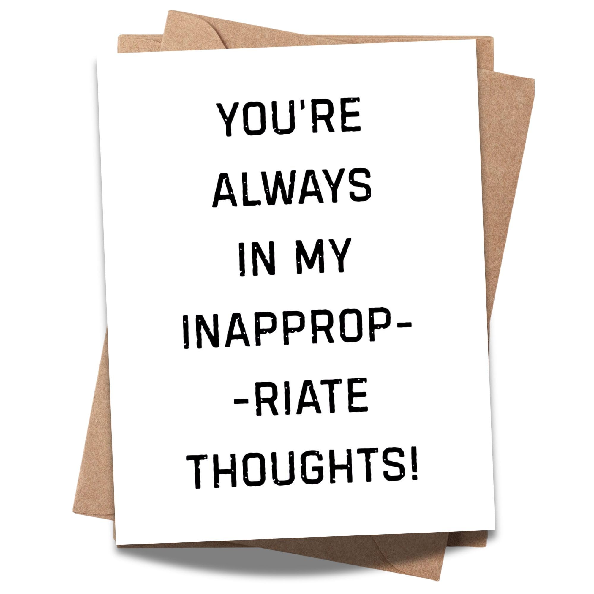 Funny Sexy Card for Boyfriend, Girlfriend, Husband, Wife or Bae – Valentine’s Day or Anniversary Romantic Gift – Handmade in USA