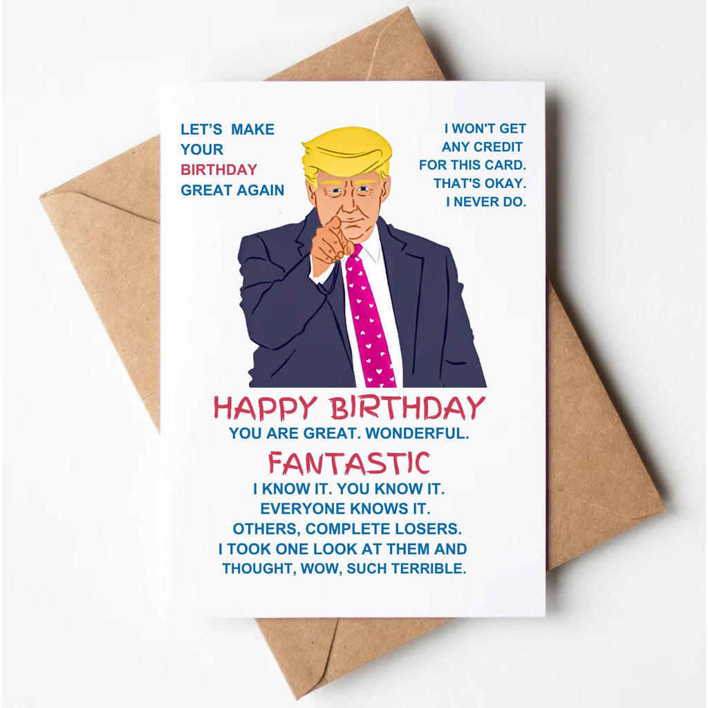 Best Birthday Ever Trump Card – Funny Rude Birthday Card for Friends & Her – Hilarious Donald Trump Bday Gift – Perfect for Laughs & Celebrations!