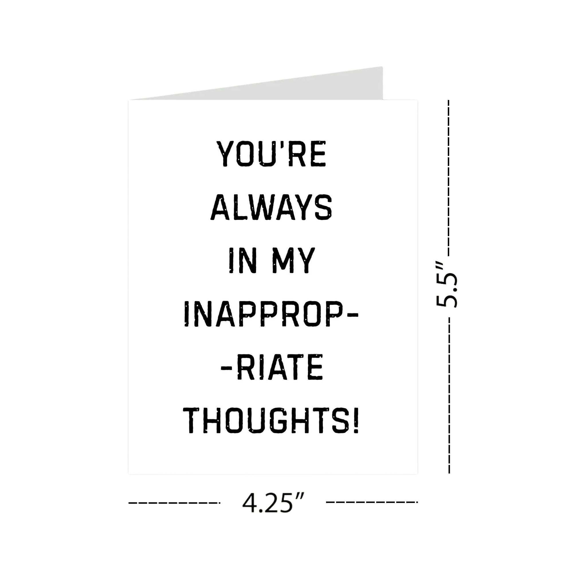 Funny Sexy Card for Boyfriend, Girlfriend, Husband, Wife or Bae – Valentine’s Day or Anniversary Romantic Gift – Handmade in USA